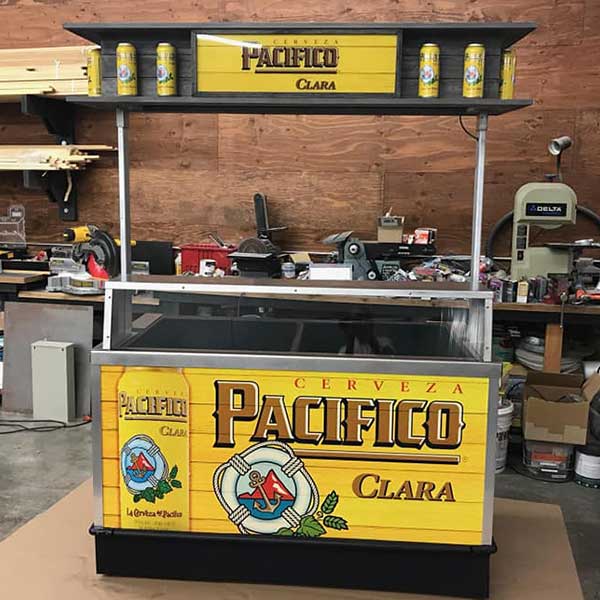 Pacifico — branded beer cart wrap