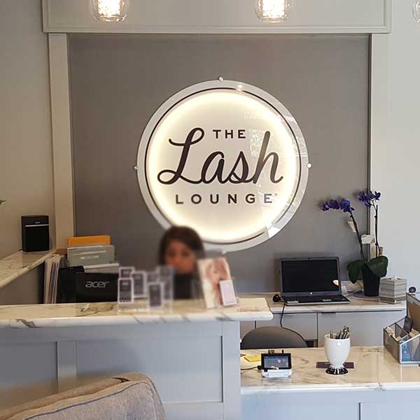Lash Lounge — Backlit Sign