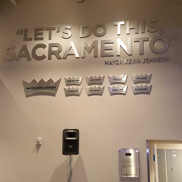 Brushed Metal Interior Sign