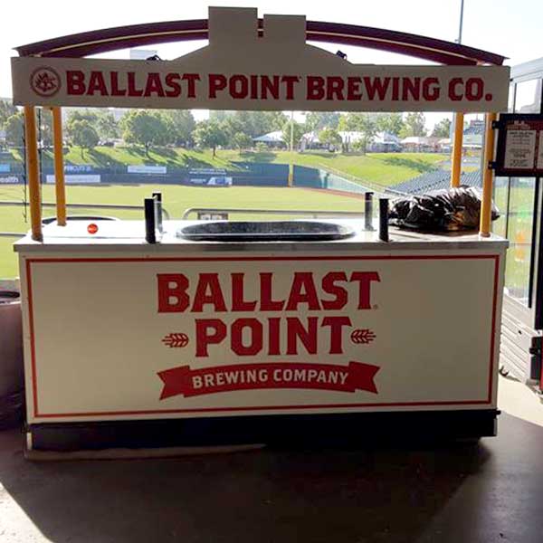 Ballast Point — branded beer cart
